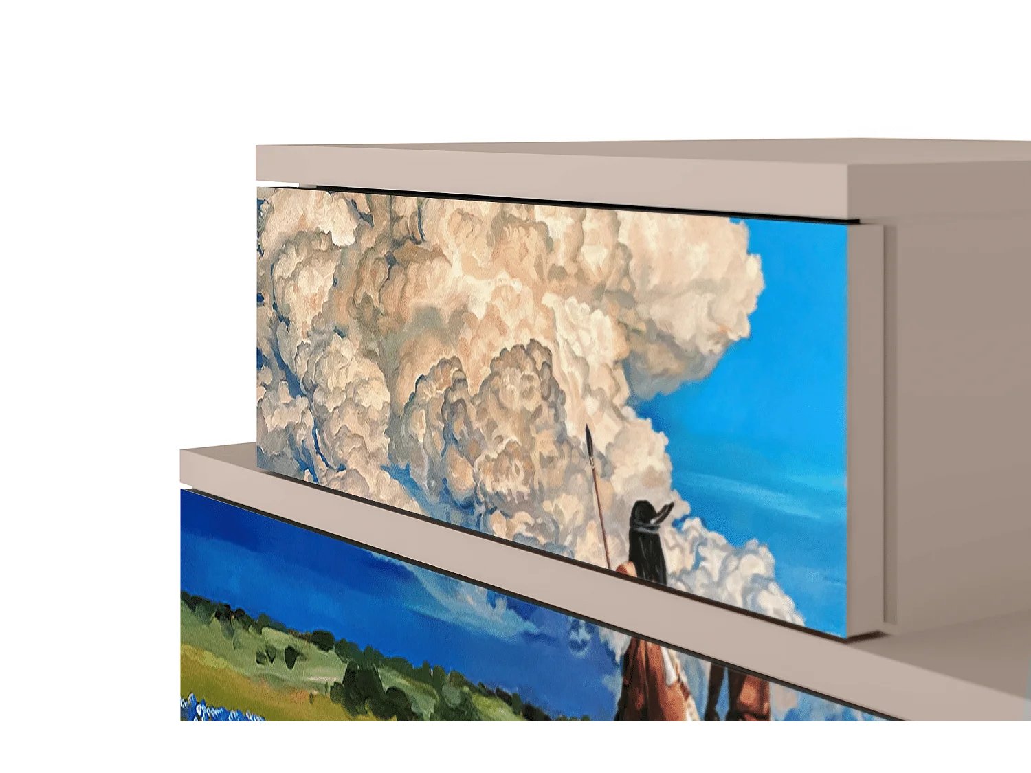 Table de nuit - 58х58х41 cm - NS1 - Thunderheads by Dean, Latte