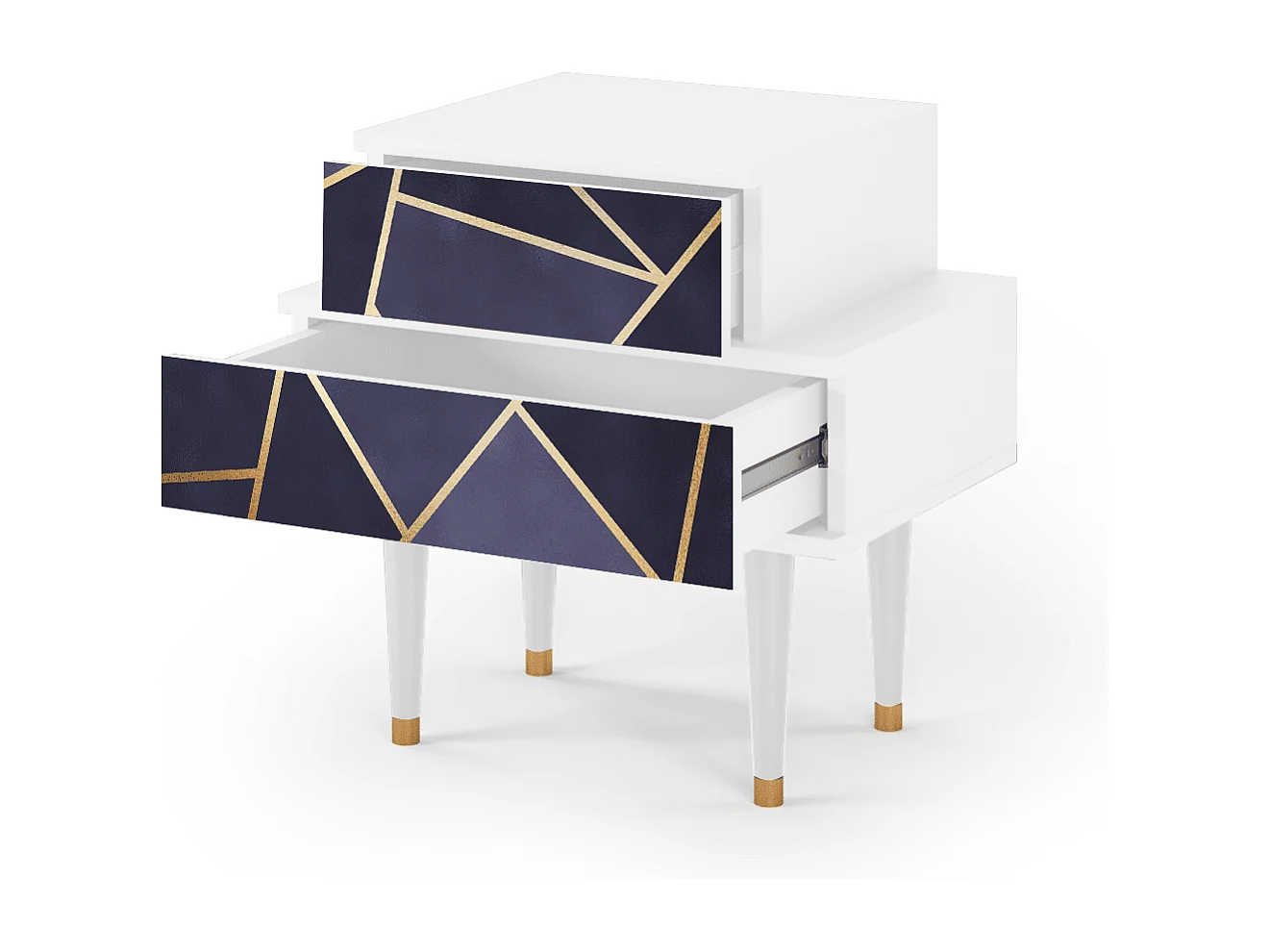 Nachtkastje - 58х58х41 cm - NS1 - The Amethyst, Wit