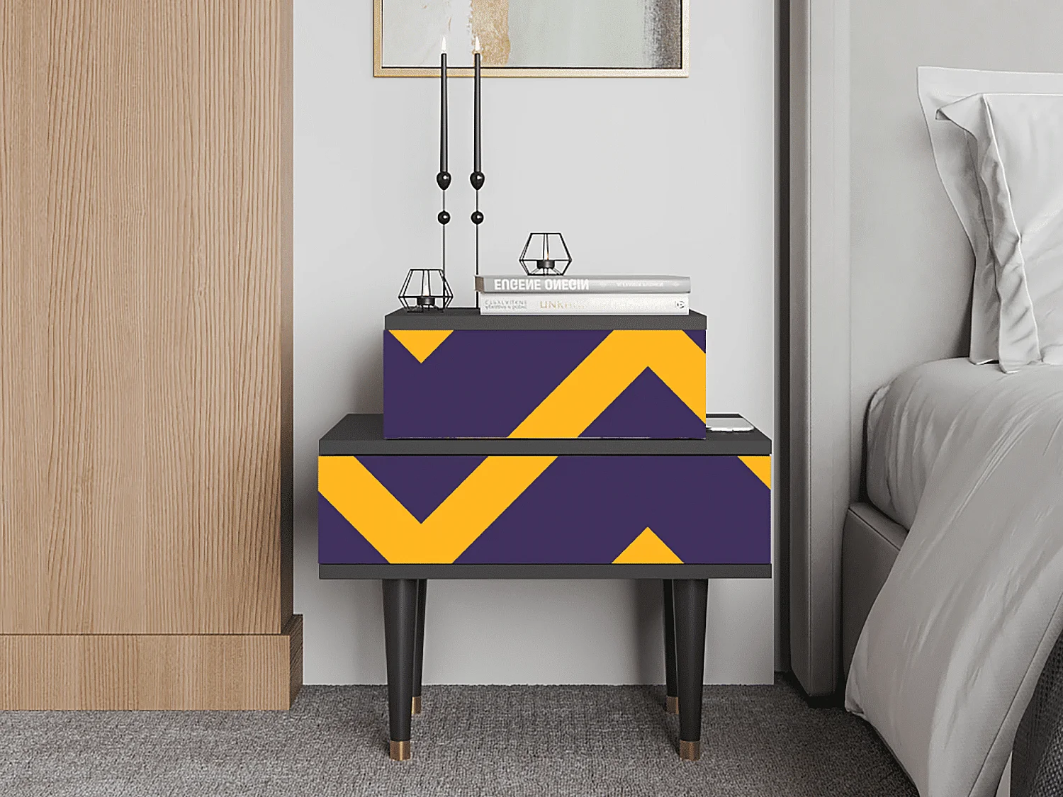 Table de nuit - 58х58х41 cm - NS1 - The Brightest Way, Anthracite