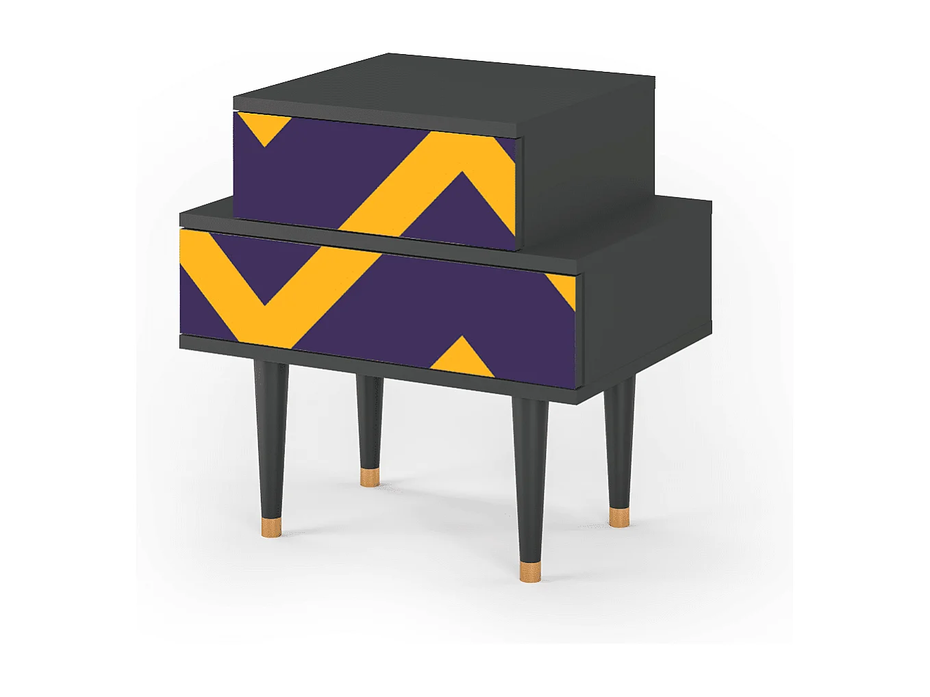 Table de nuit - 58х58х41 cm - NS1 - The Brightest Way, Anthracite