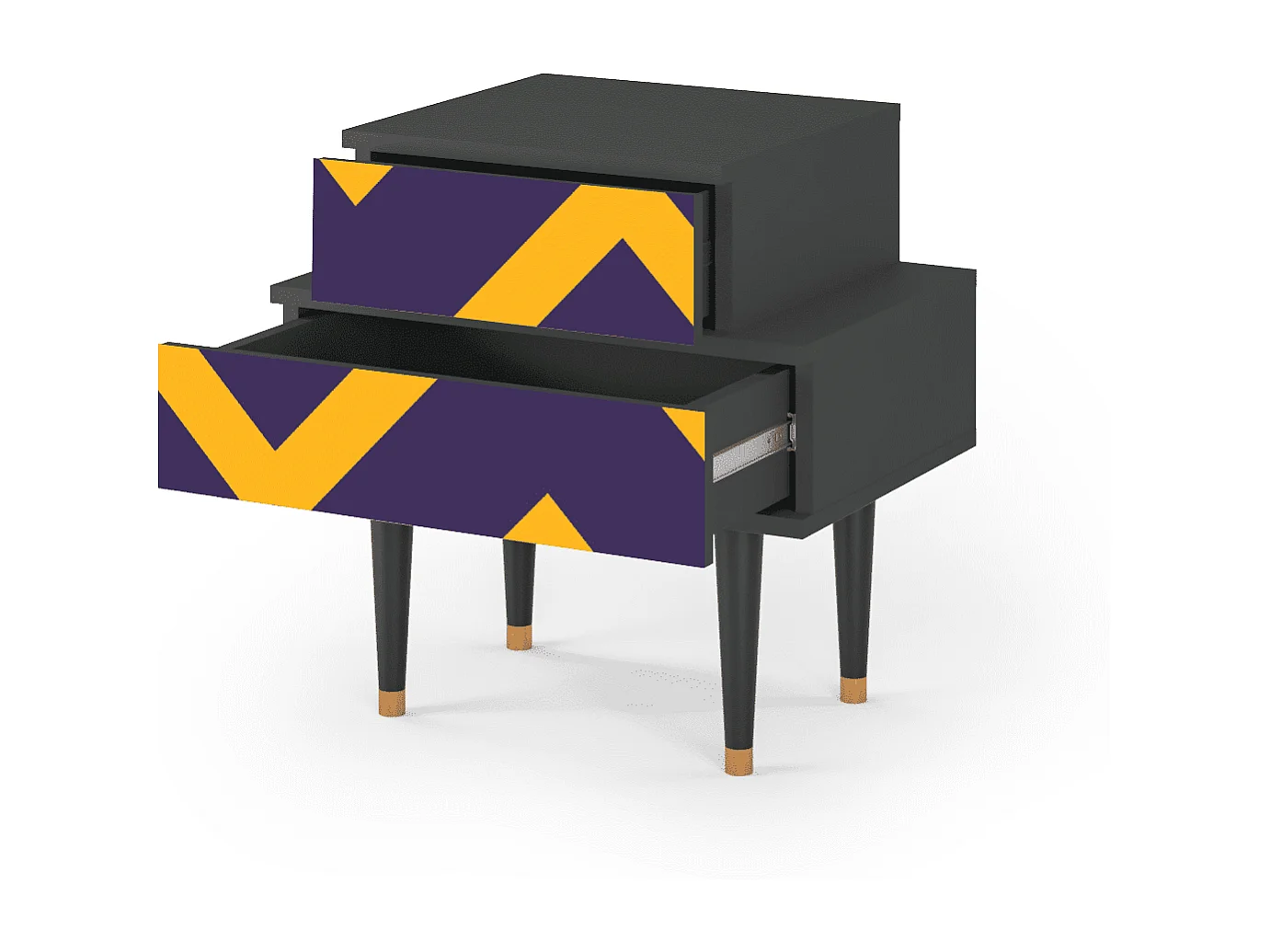 Table de nuit - 58х58х41 cm - NS1 - The Brightest Way, Anthracite