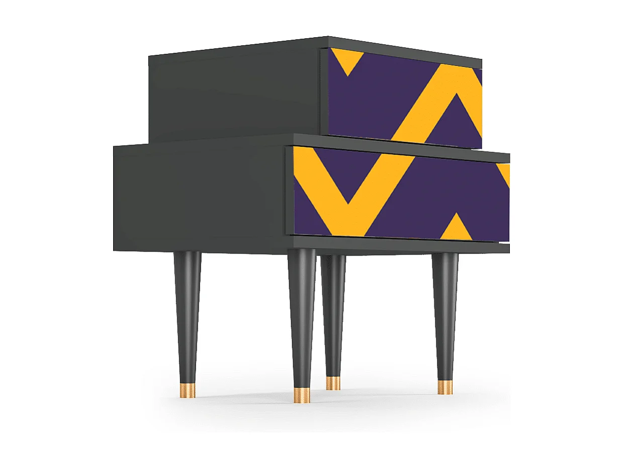 Stolik nocny - 58х58х41 cm - NS1 - The Brightest Way, Antracyt