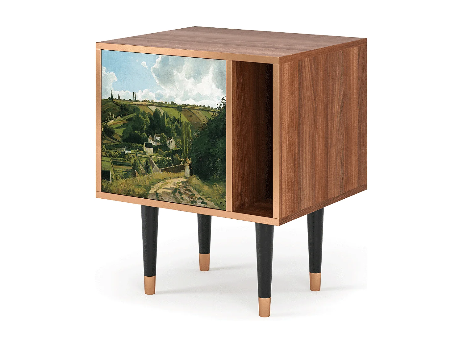 Stolik nocny - 57х69х48 cm - S2 - Jalais Hill by Pissarro, Orzech