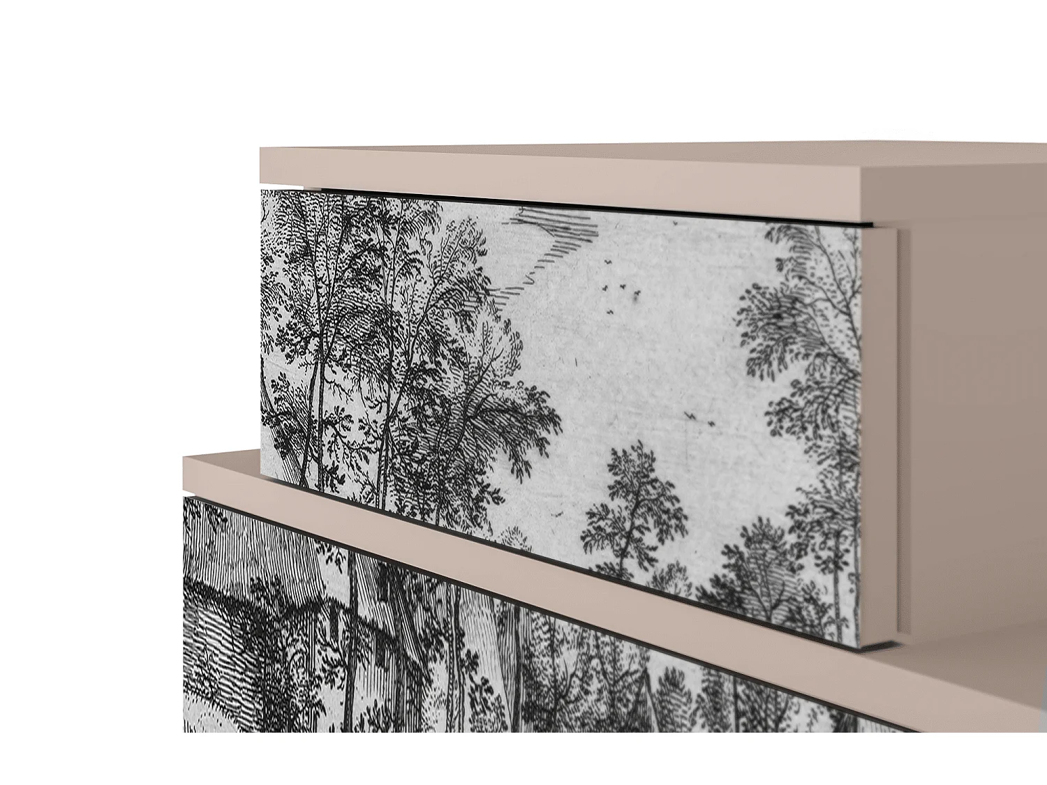 Table de nuit - 58х58х41 cm - NS1 - Village Road, Latte