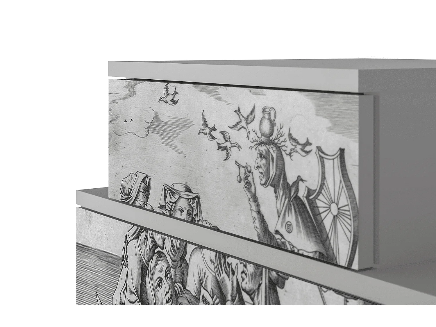 Table de nuit - 58х58х41 cm - NS1 - Blau Schuyte, Gris