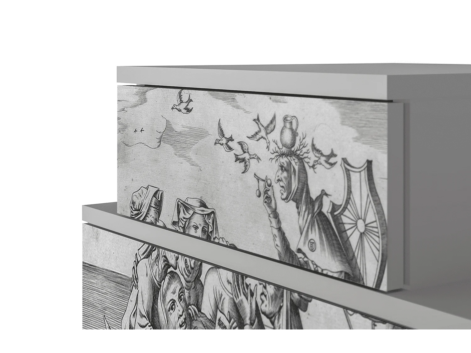 Stolik nocny - 58х58х41 cm - NS1 - Blau Schuyte, Szary