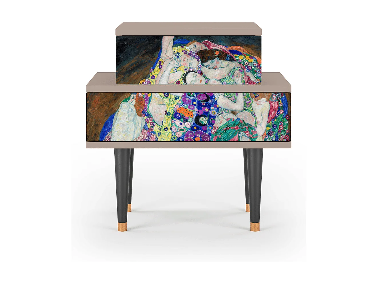 Nachtkastje - 58х58х41 cm - NS1 - The Maiden by Klimt, Latte