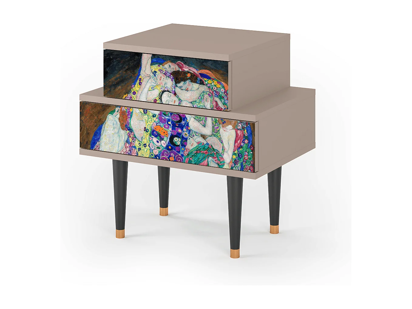 Nachtkastje - 58х58х41 cm - NS1 - The Maiden by Klimt, Latte