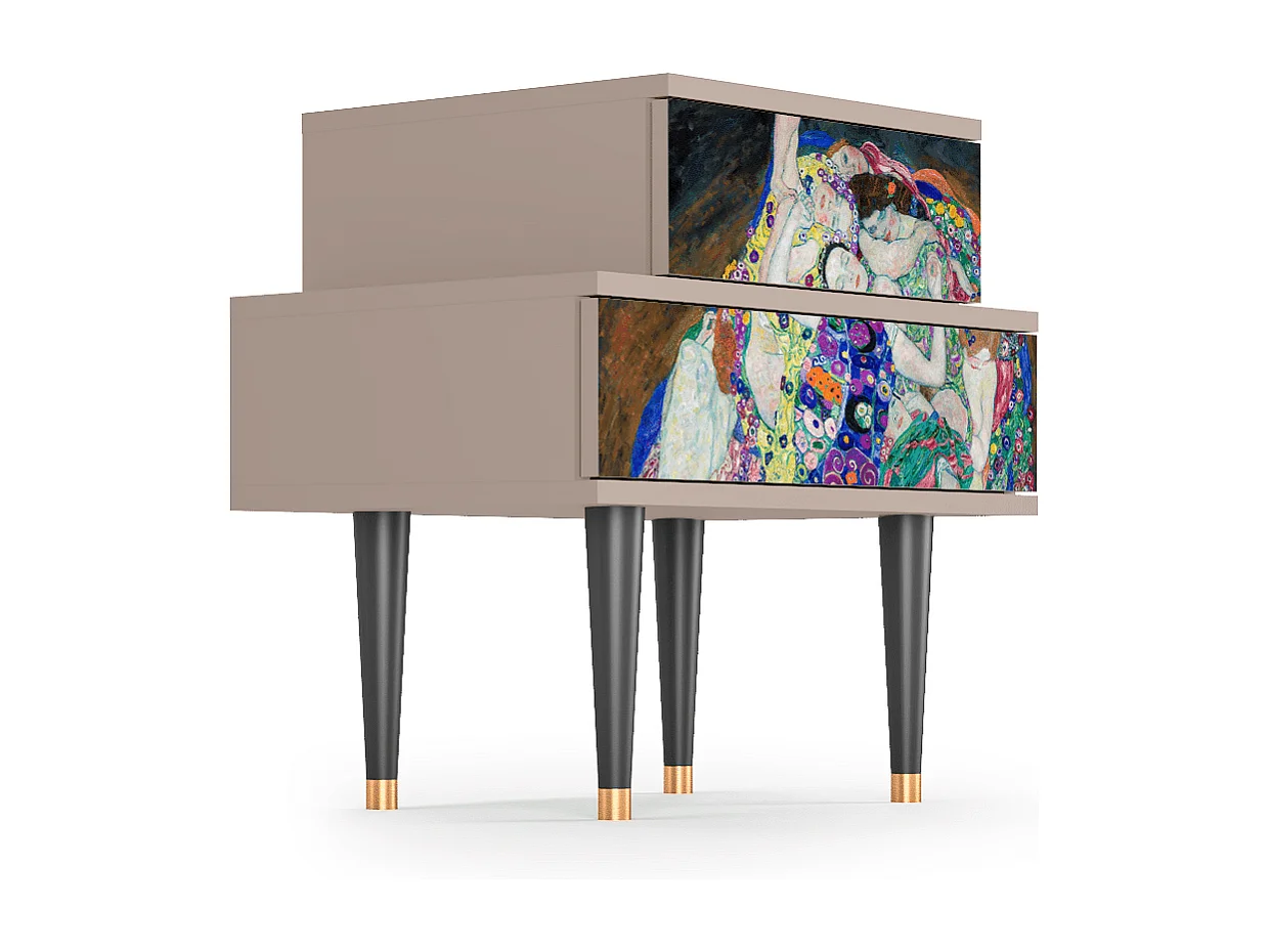 Nachtkastje - 58х58х41 cm - NS1 - The Maiden by Klimt, Latte