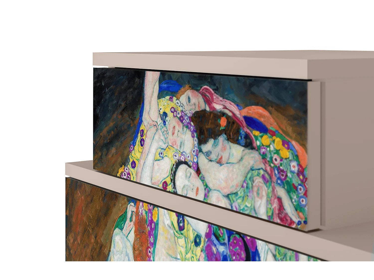 Nachtkastje - 58х58х41 cm - NS1 - The Maiden by Klimt, Latte