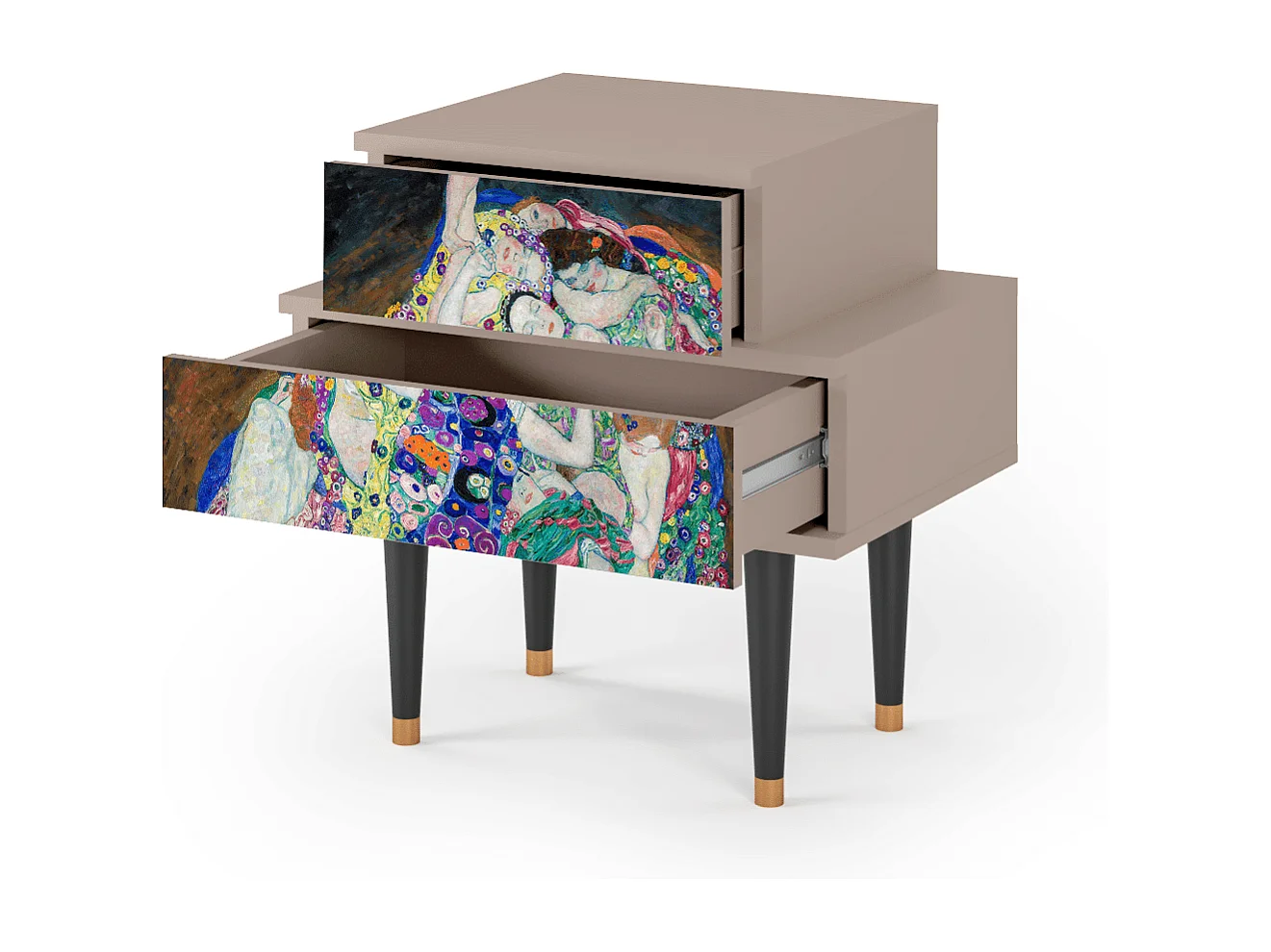 Nachtkastje - 58х58х41 cm - NS1 - The Maiden by Klimt, Latte