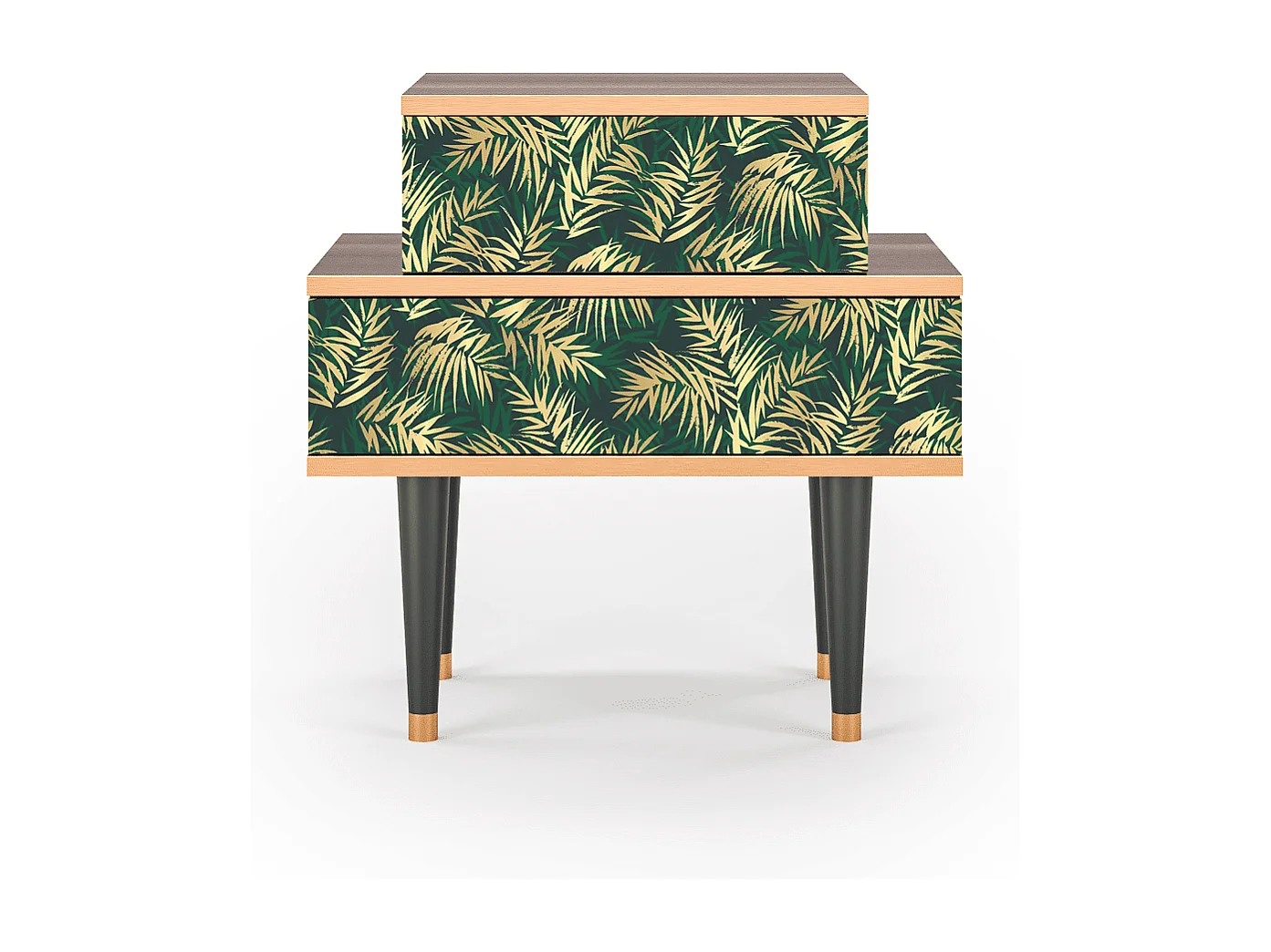 Nachtkastje - 58х58х41 cm - NS1 - Sunny Palm Tree, Walnoot