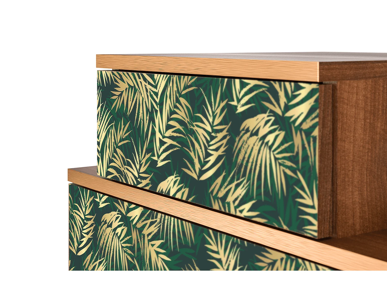 Nachtkastje - 58х58х41 cm - NS1 - Sunny Palm Tree, Walnoot