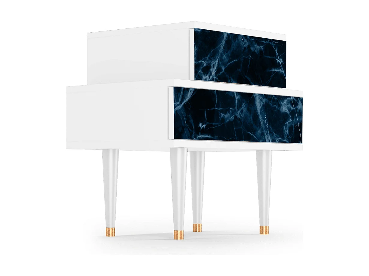 Table de nuit - 58х58х41 cm - NS1 - The Poppy Field   , Blanc