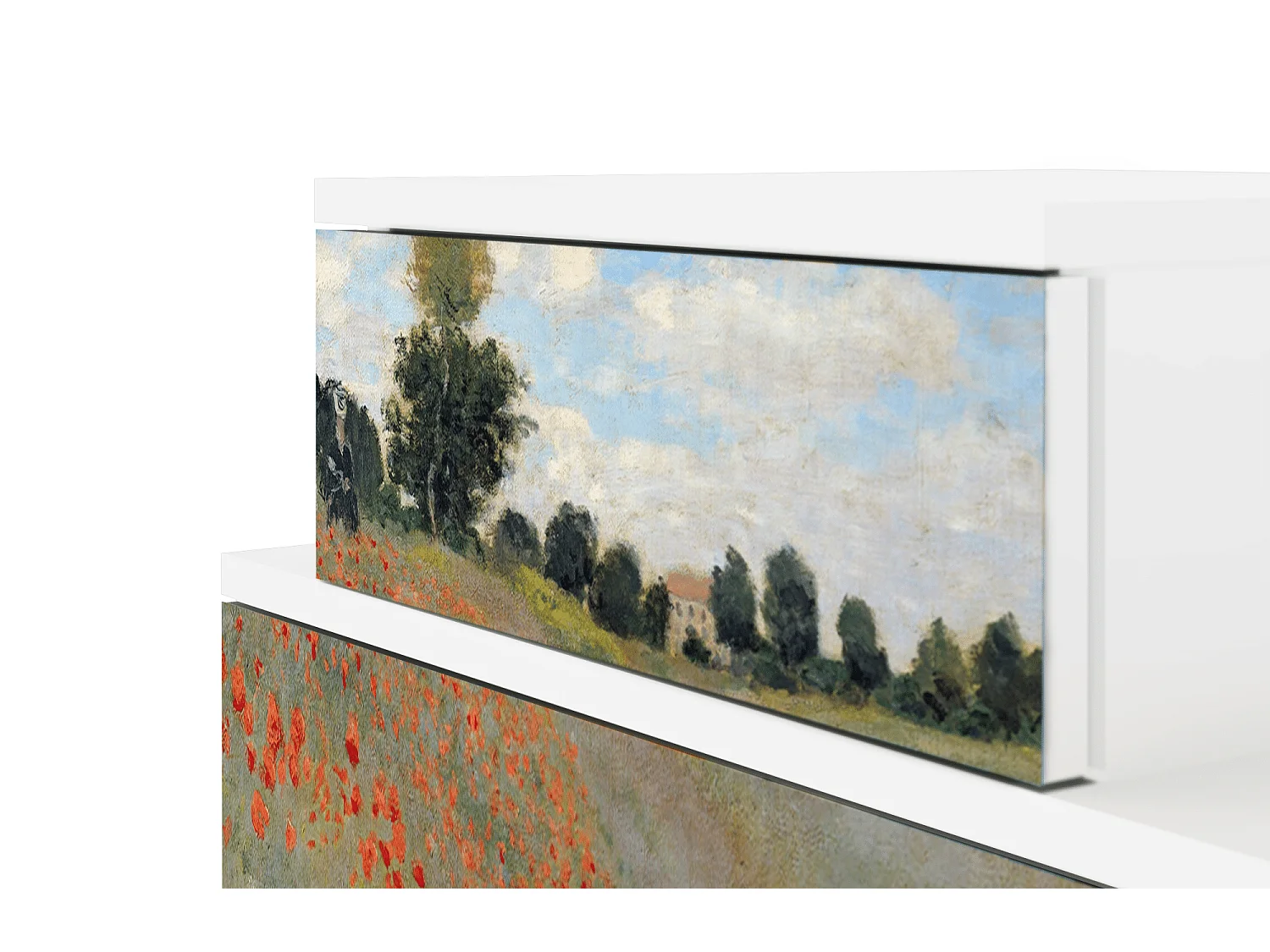 Table de nuit - 58х58х41 cm - NS1 - The Poppy Field   , Blanc