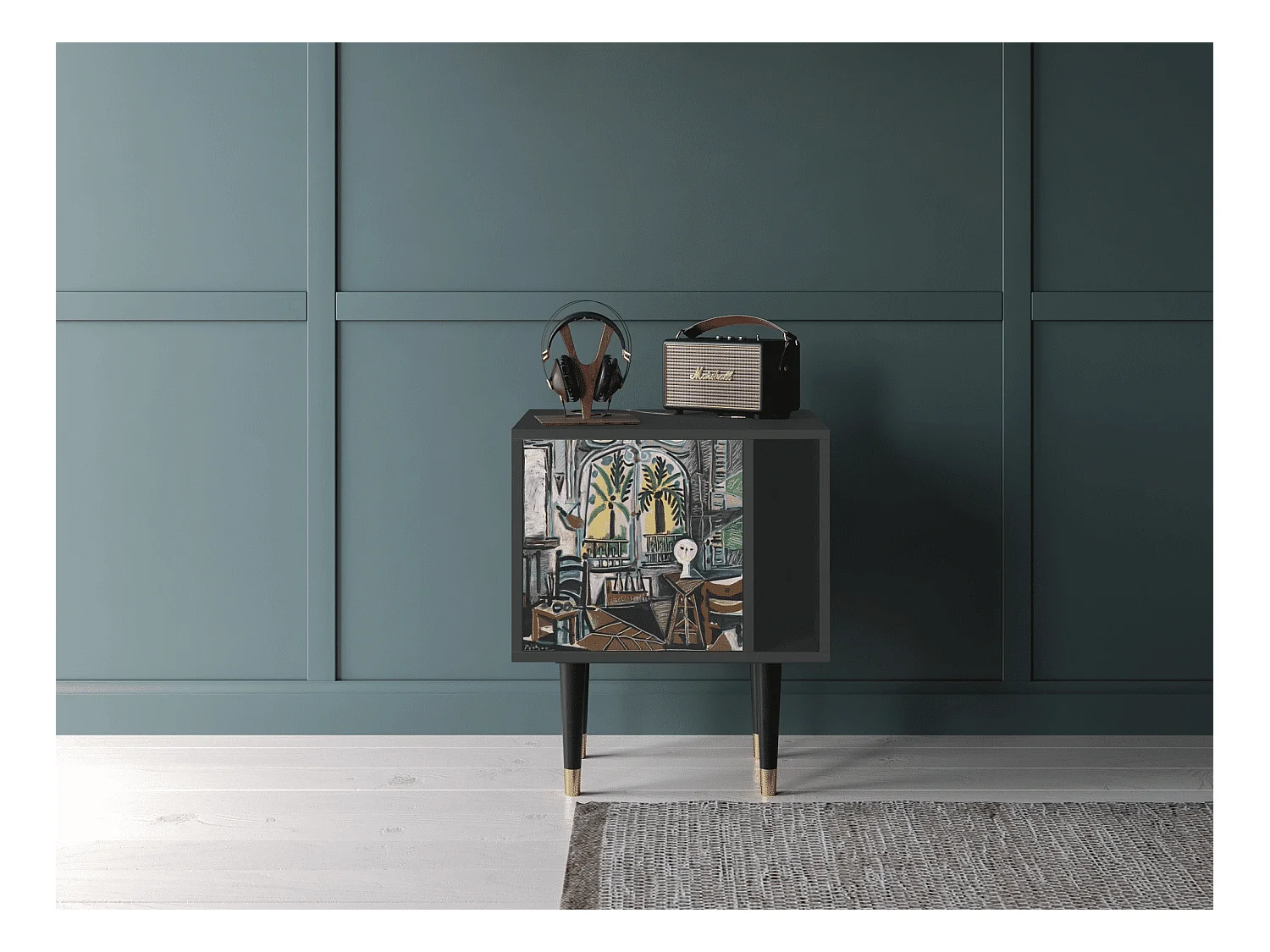 Nachtkastje - 57х69х48 cm - S2 - The Studio , Antraciet