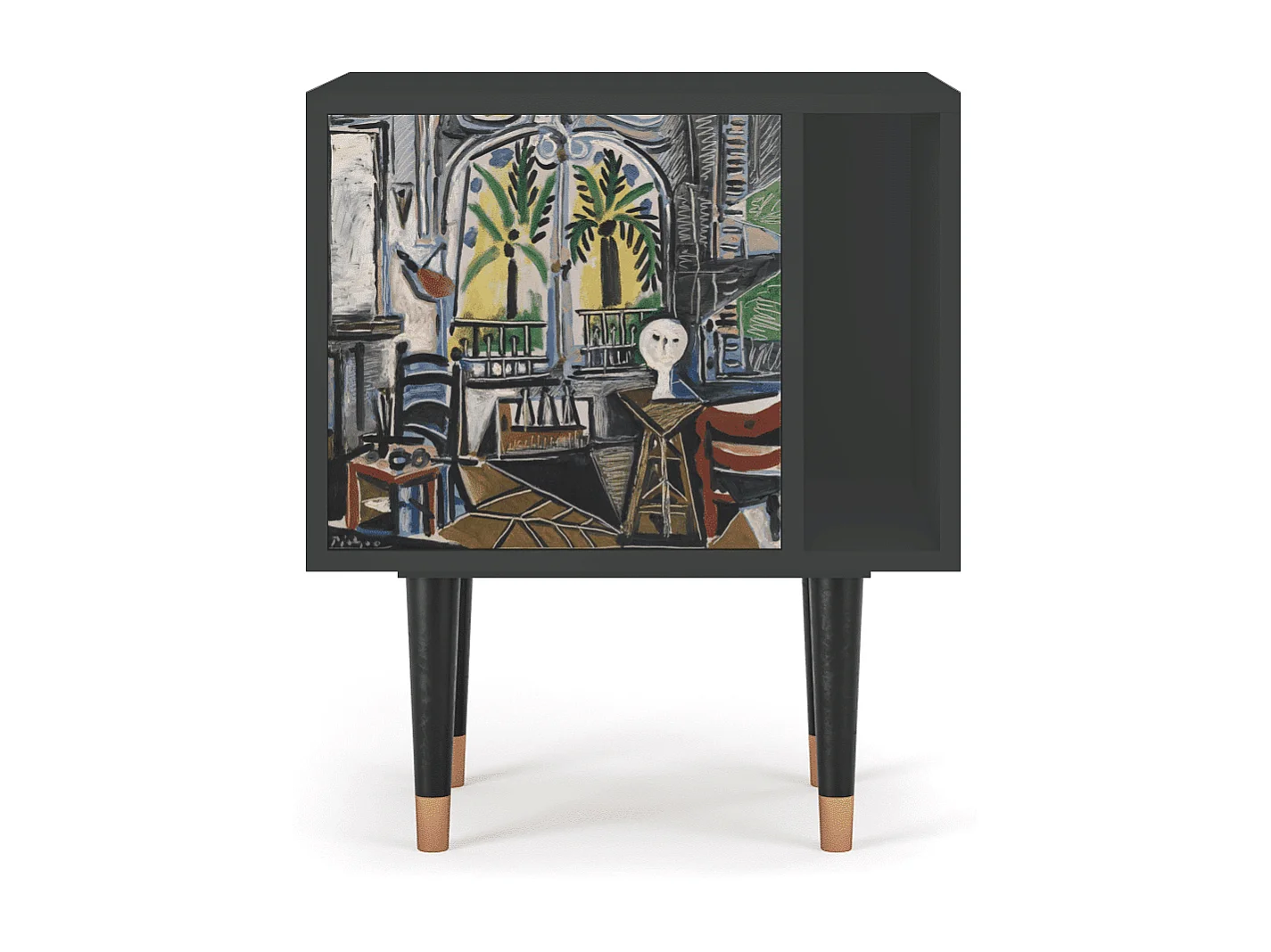 Table de nuit - 57х69х48 cm - S2 - The Studio , Anthracite