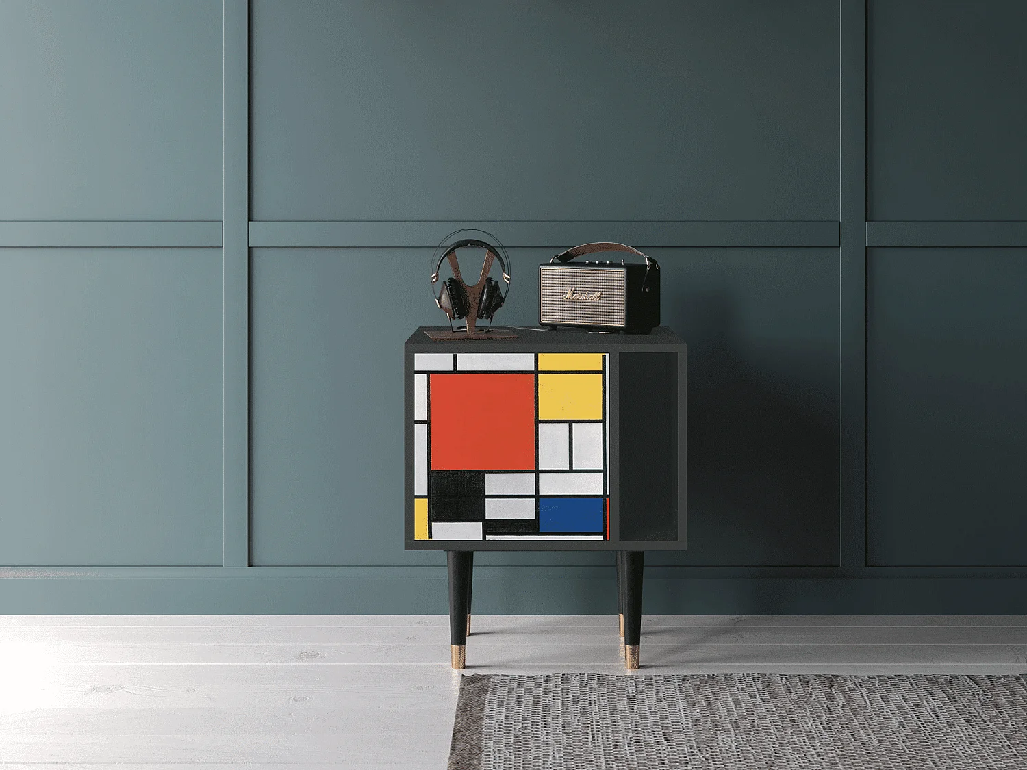 Table de nuit - 57х69х48 cm - S2 - Composition, Anthracite