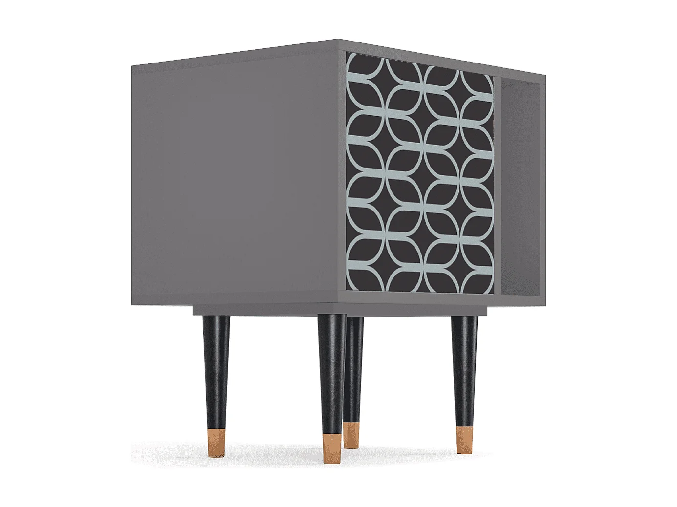 Mesita de noche - 57х69х48 cm - S2 - Braided Blue, Gris