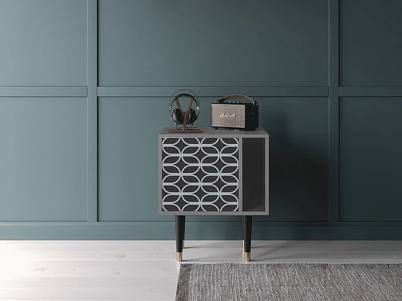 Table de nuit - 57х69х48 cm - S2 - Braided Blue, Gris