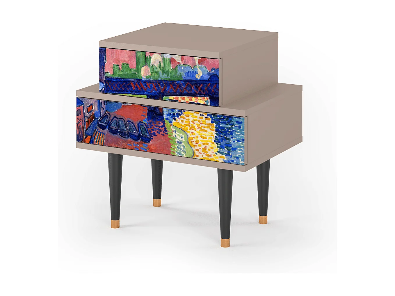 Nachtkastje - 58х58х41 cm - NS1 - Charing Cross Bridge, Latte