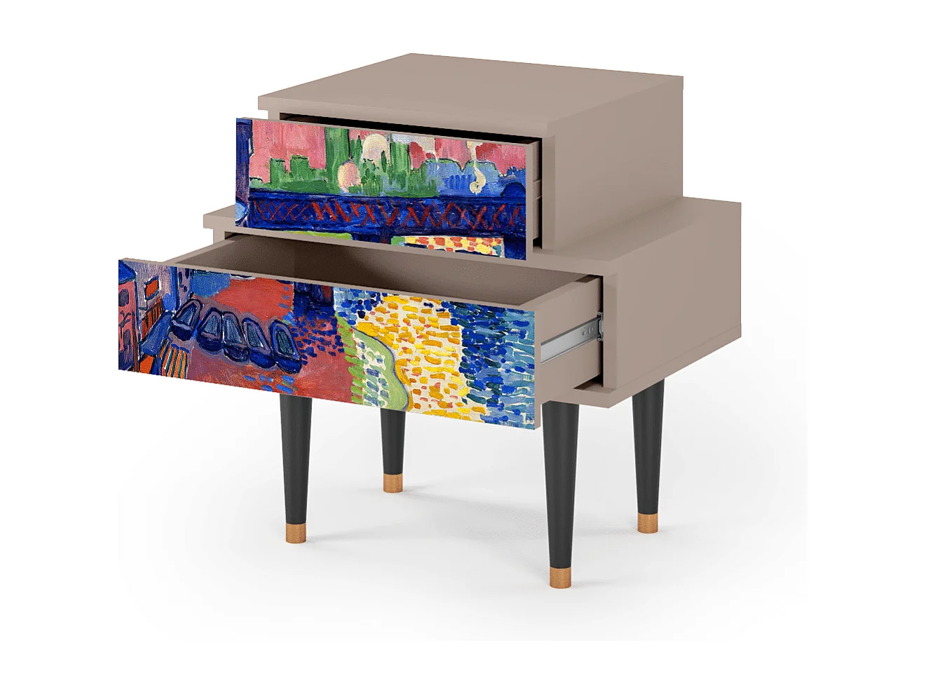 Nachtkastje - 58х58х41 cm - NS1 - Charing Cross Bridge, Latte