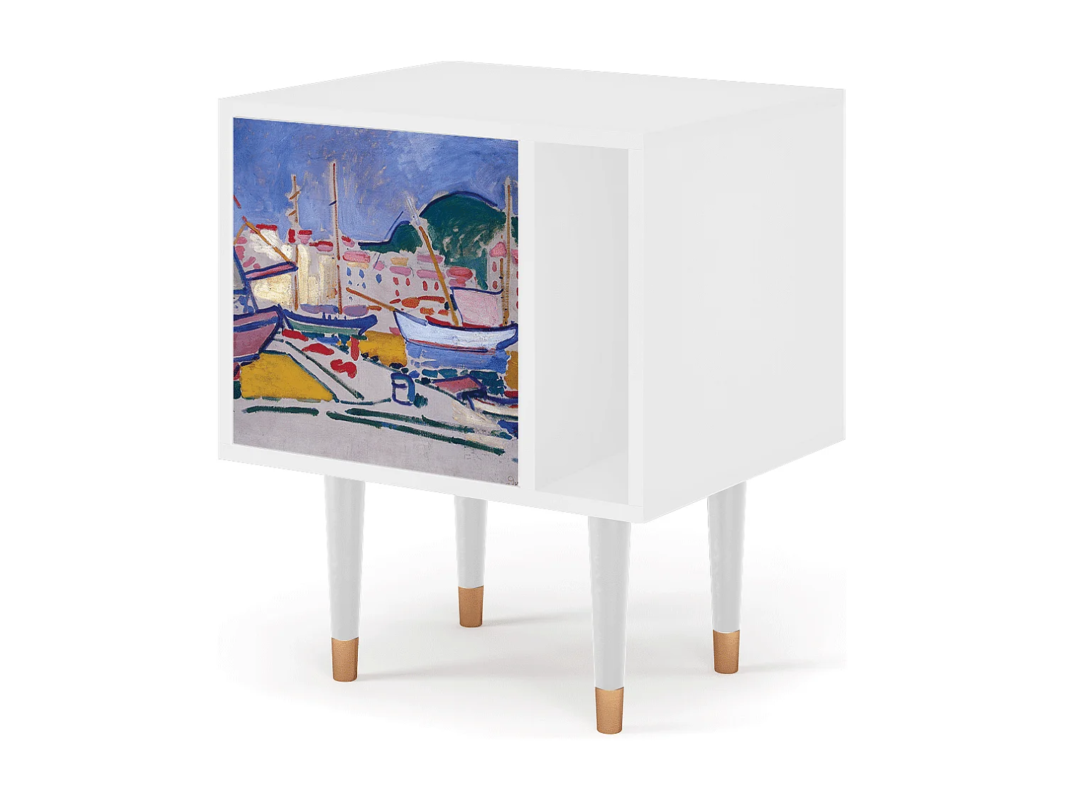 Table de nuit - 57х69х48 cm - S2 - The Port of Collioure , Blanc