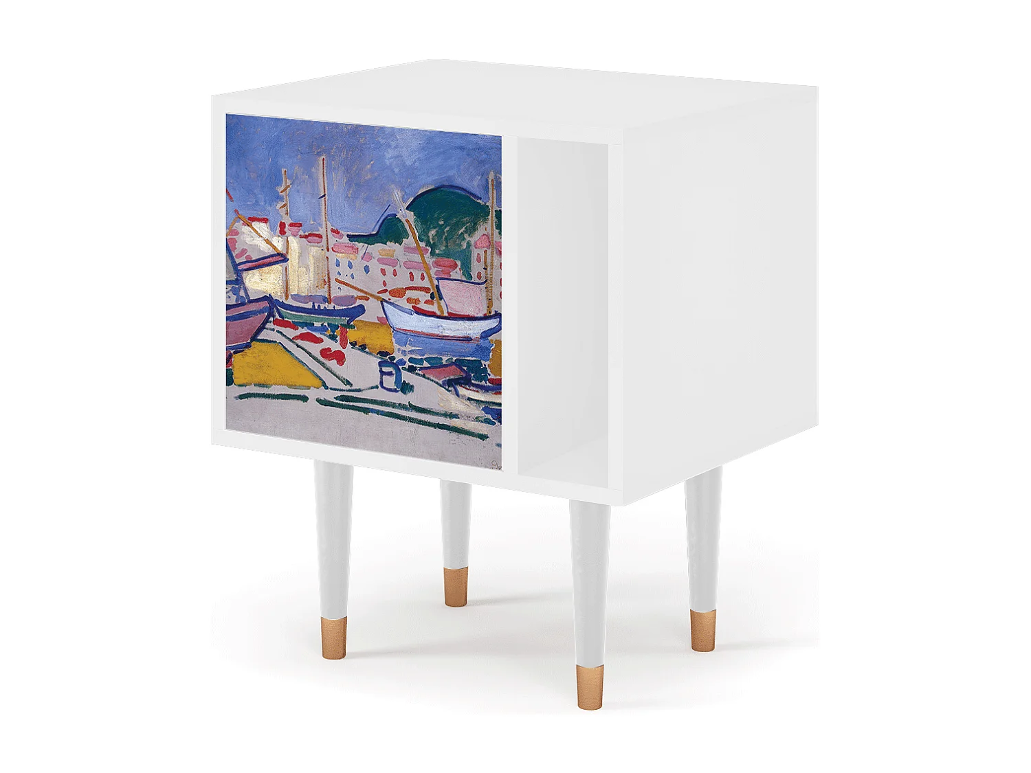 Criado-mudo - 57х69х48 cm - S2 - The Port of Collioure , Branco