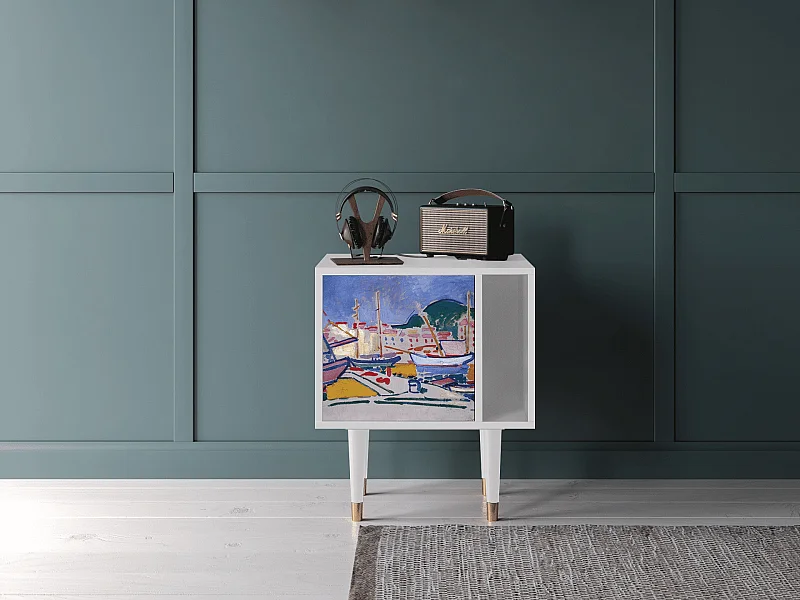 Comodino - 57х69х48 cm - S2 - The Port of Collioure , Bianco