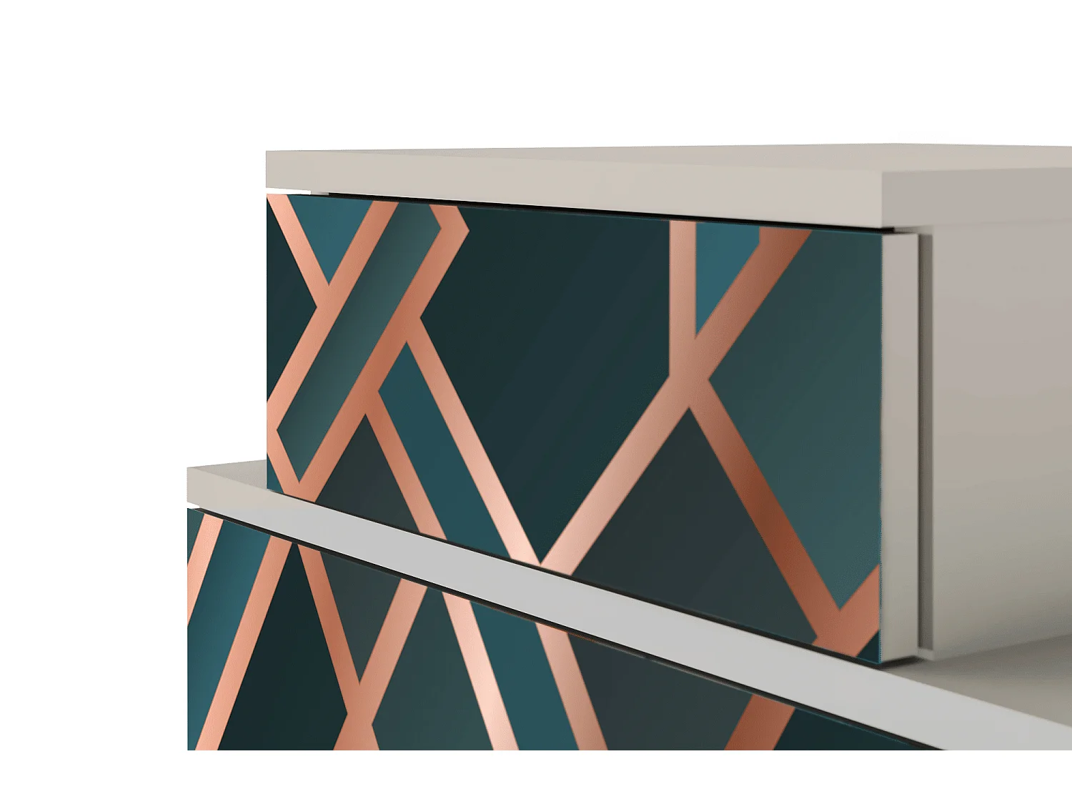 Stolik nocny - 58х58х41 cm - NS1 - Bronze Crossroad, Piaskowy