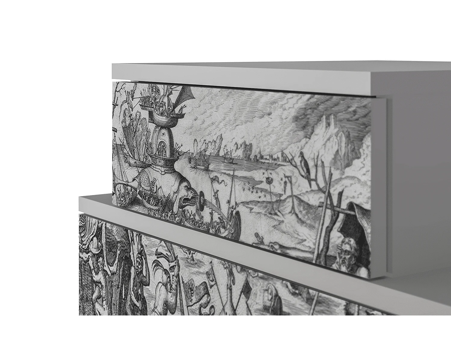 Stolik nocny - 58х58х41 cm - NS1 - The Temptation, Szary