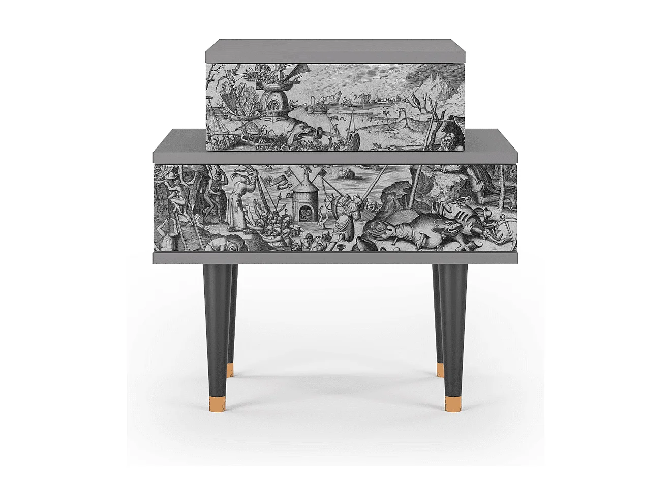 Table de nuit - 58х58х41 cm - NS1 - The Temptation, Gris