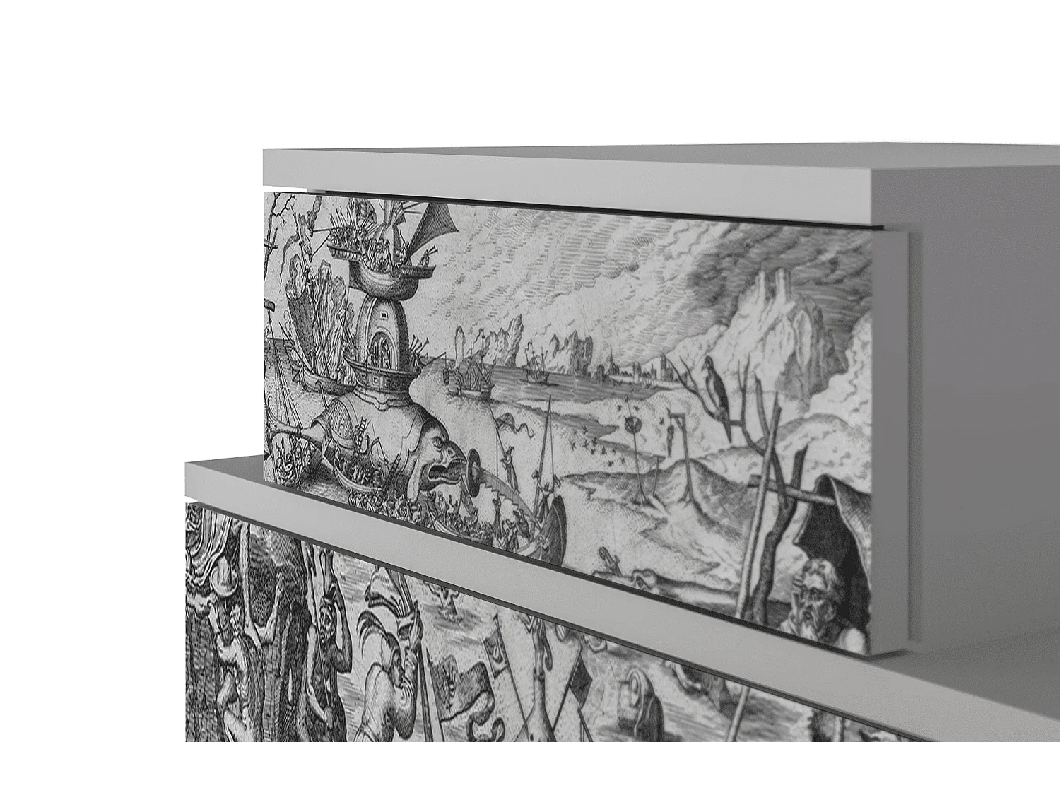 Table de nuit - 58х58х41 cm - NS1 - The Temptation, Gris