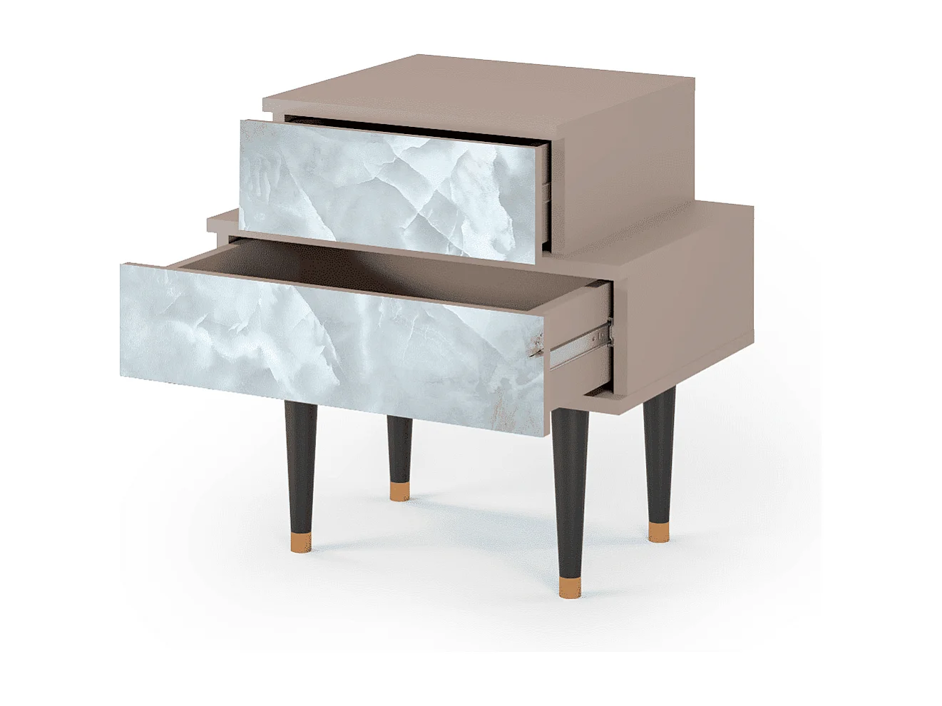 Nachtkastje - 58х58х41 cm - NS1 - The Onyx, Latte