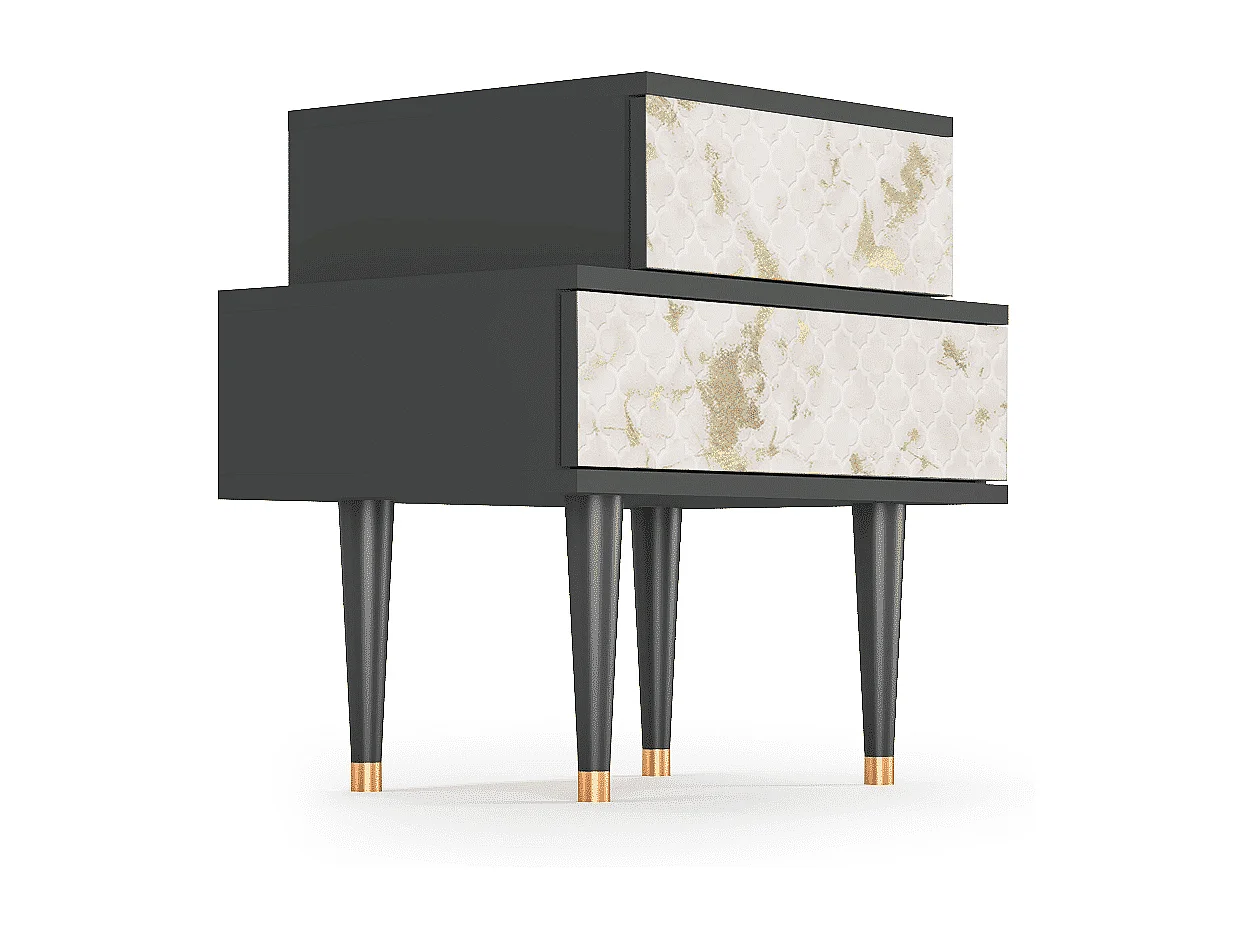 Nachttisch - 58х58х41 cm - NS1 - Sahara desert, Anthrazit