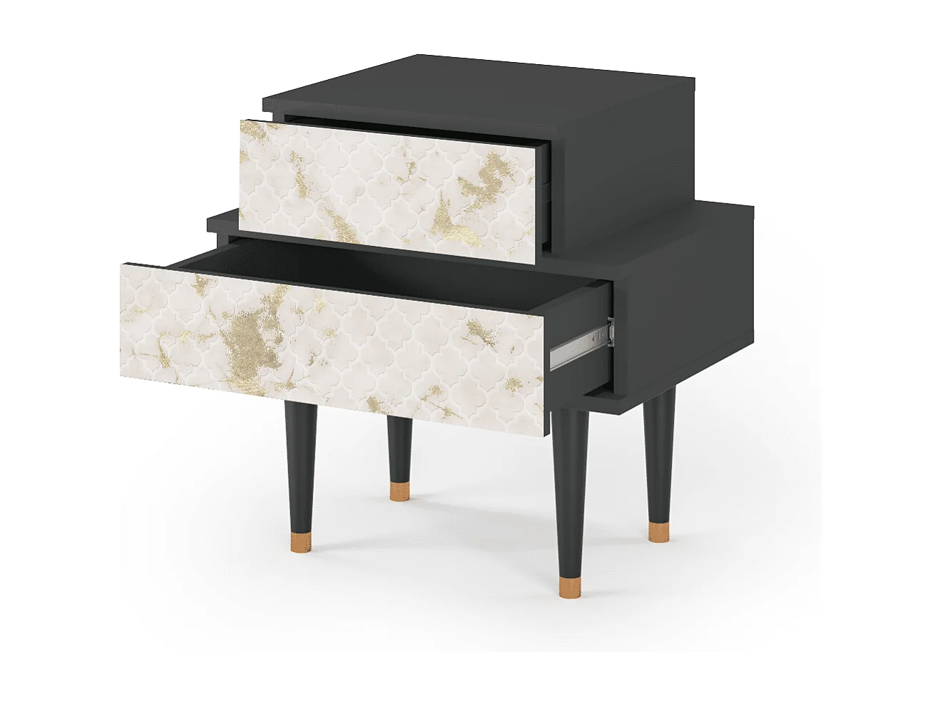 Nachttisch - 58х58х41 cm - NS1 - Sahara desert, Anthrazit