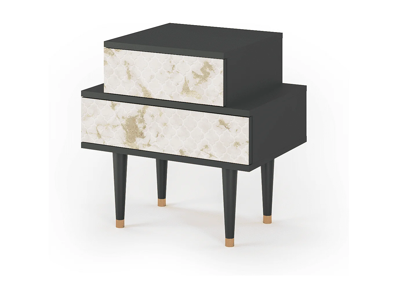 Table de nuit - 58х58х41 cm - NS1 - Sahara desert, Anthracite