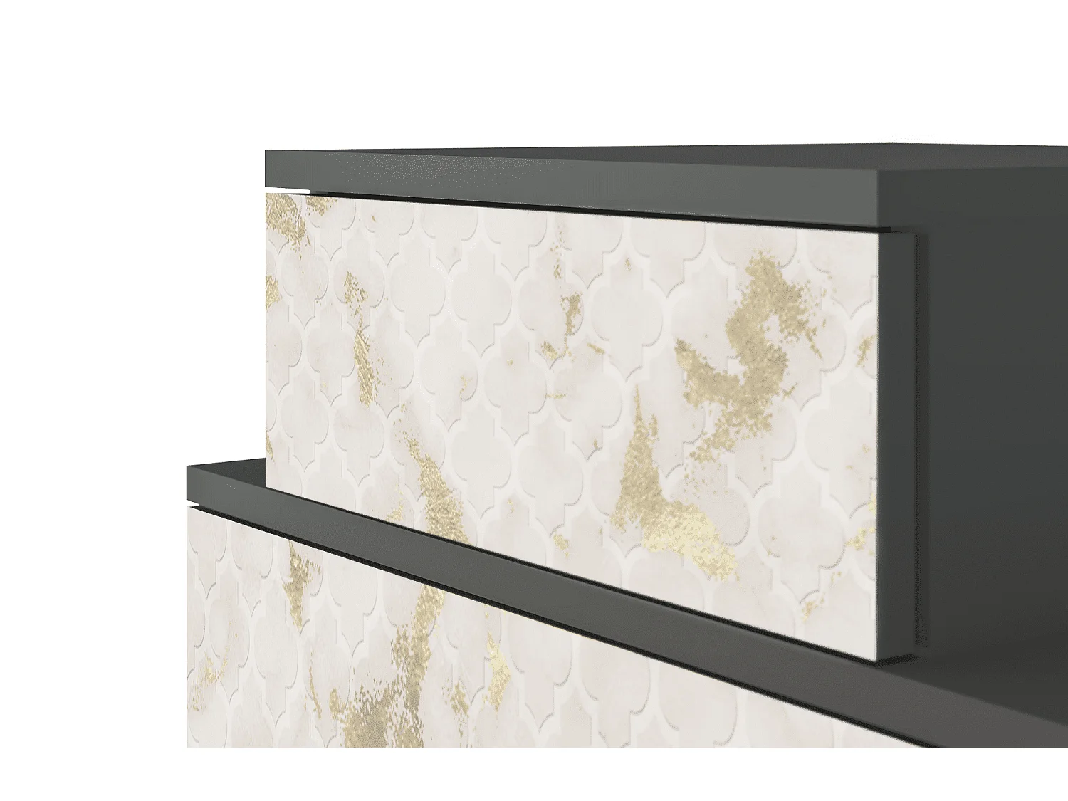 Table de nuit - 58х58х41 cm - NS1 - Sahara desert, Anthracite