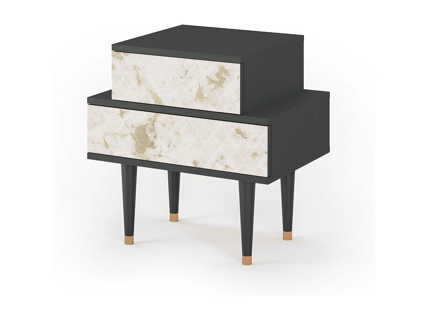 Criado-mudo - 58х58х41 cm - NS1 - Sahara desert, Antracite