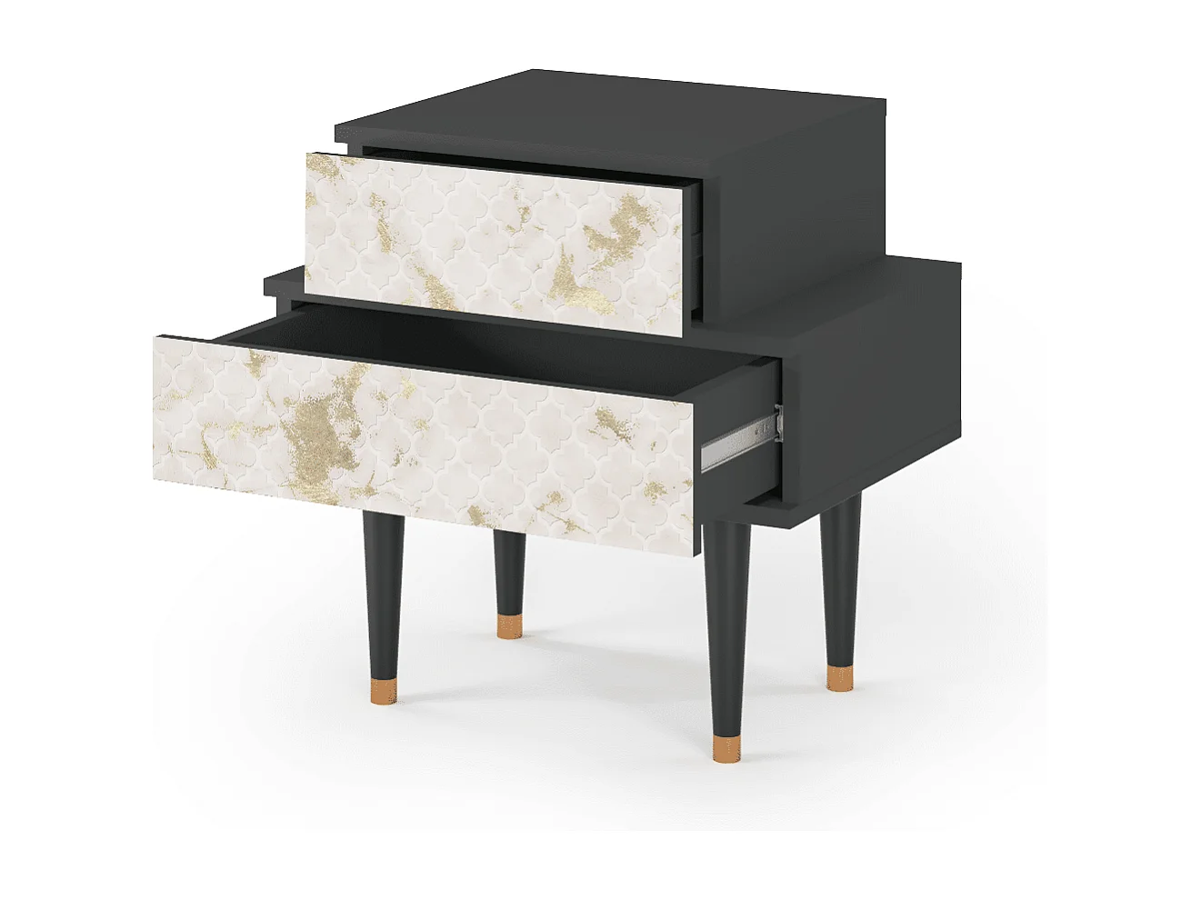 Criado-mudo - 58х58х41 cm - NS1 - Sahara desert, Antracite