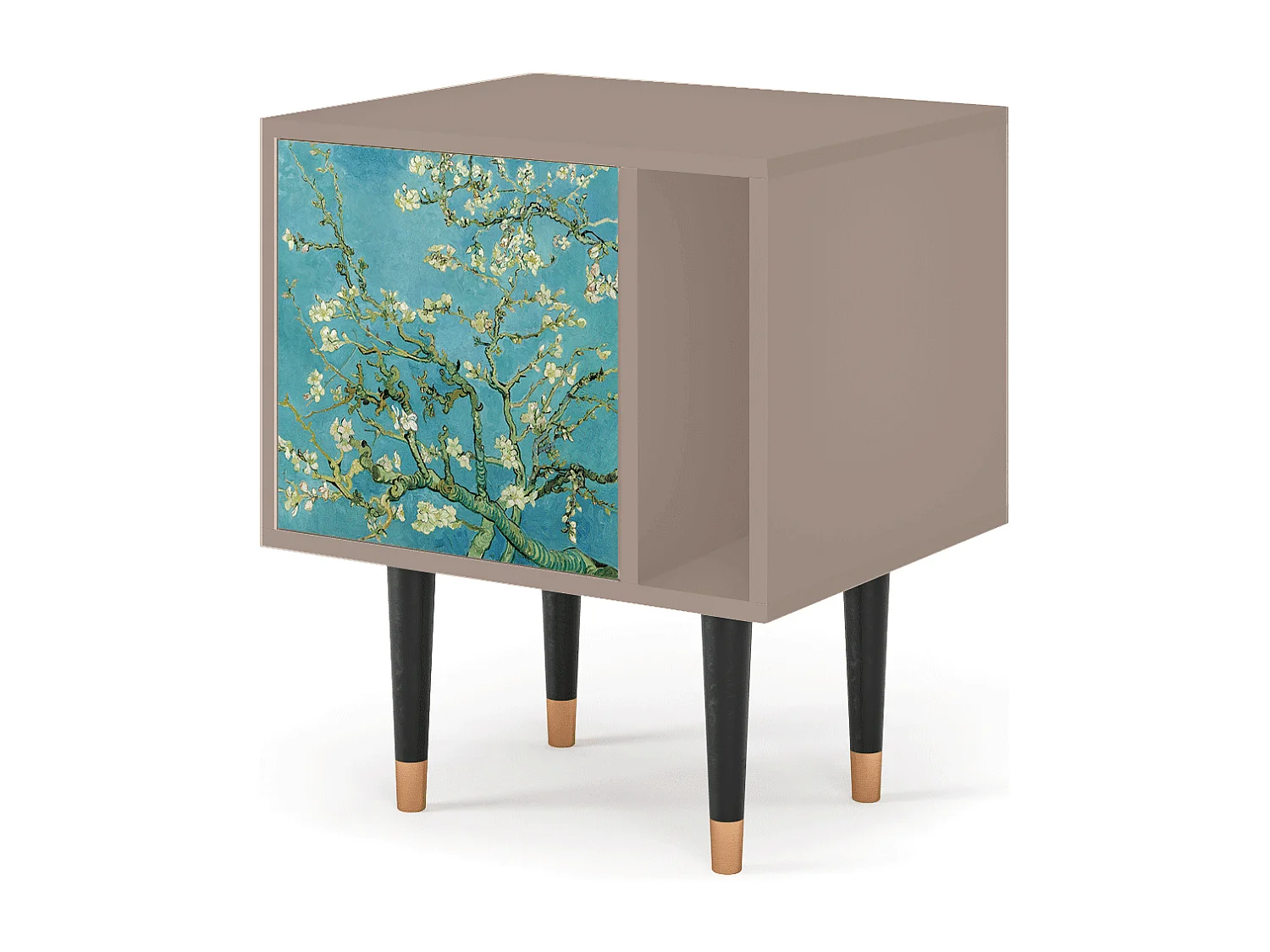 Stolik nocny - 57х69х48 cm - S2 - Almond Blossom, Latte