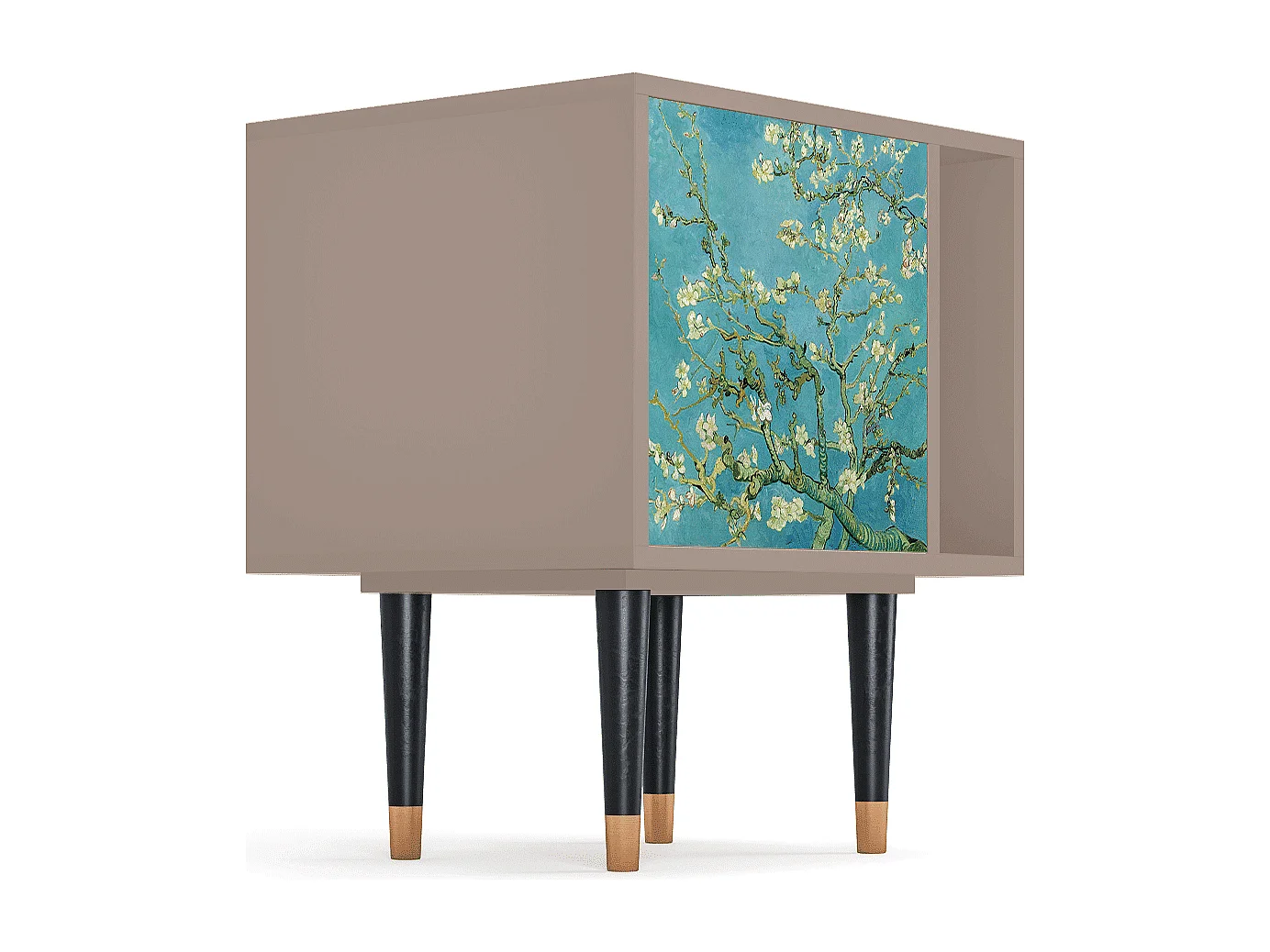 Stolik nocny - 57х69х48 cm - S2 - Almond Blossom, Latte