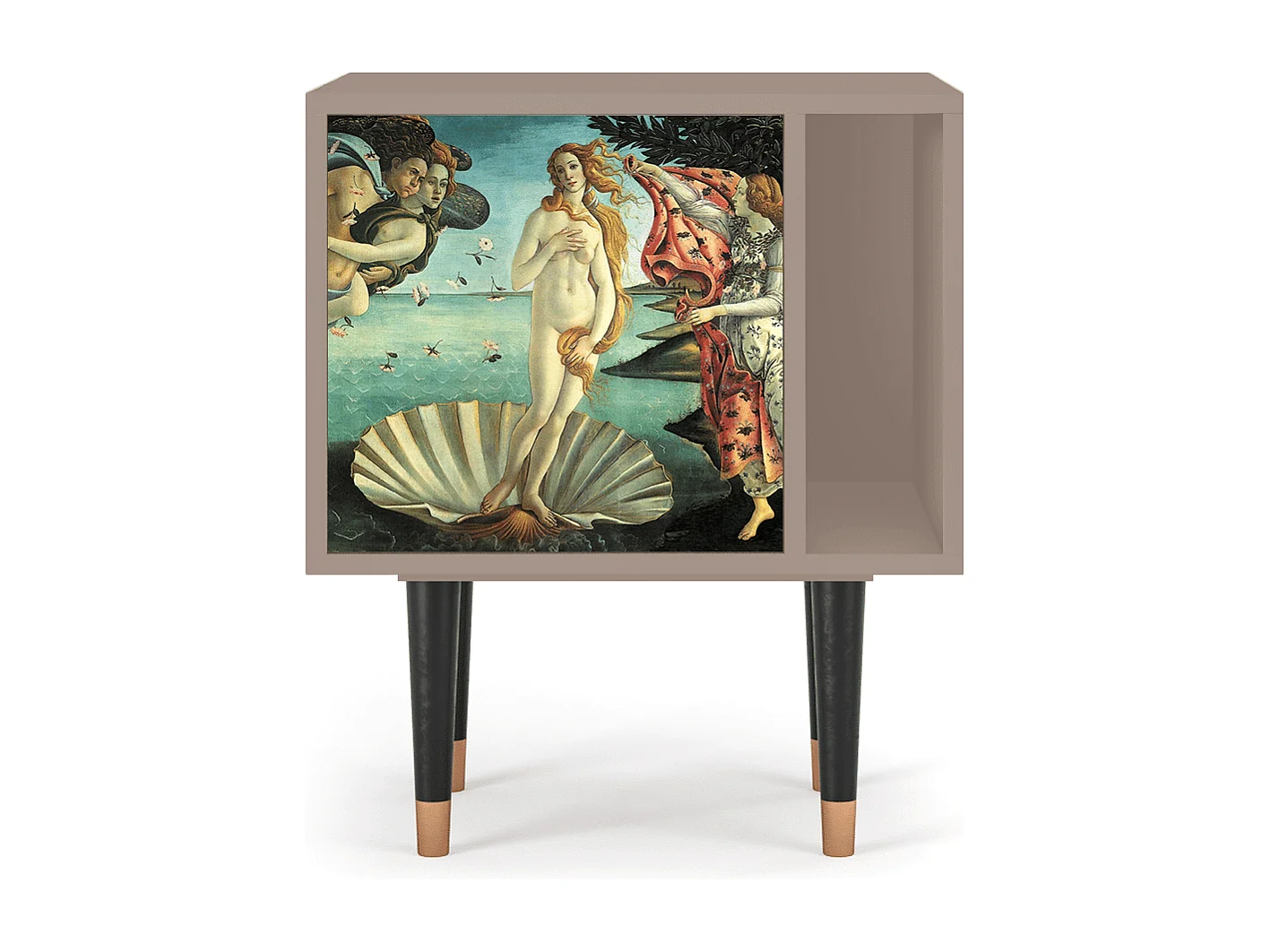 Stolik nocny - 57х69х48 cm - S2 - The Birth of Venus, Latte