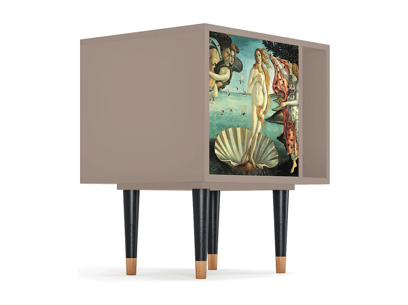 Stolik nocny - 57х69х48 cm - S2 - The Birth of Venus, Latte