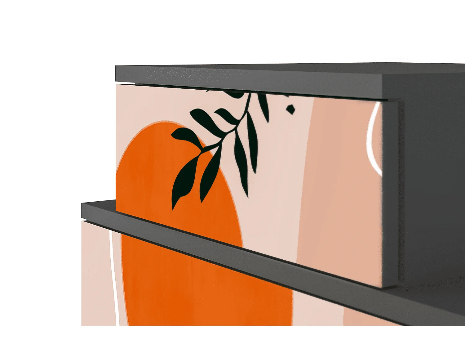 Criado-mudo - 58х58х41 cm - NS1 - Artwork, Antracite