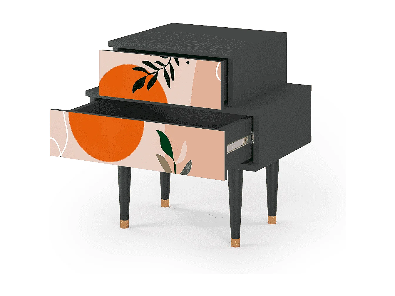 Criado-mudo - 58х58х41 cm - NS1 - Artwork, Antracite