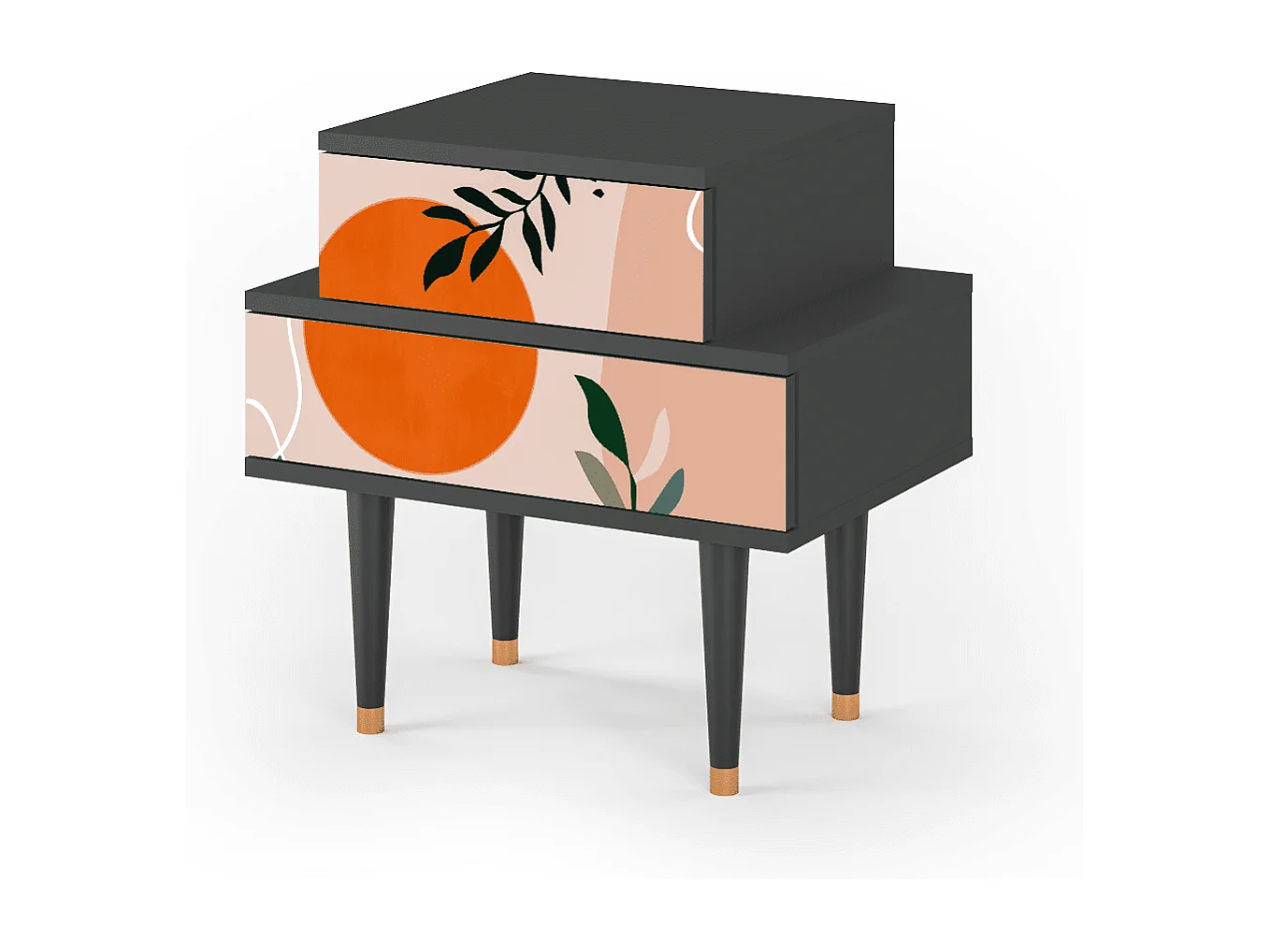 Nachtkastje - 58х58х41 cm - NS1 - Artwork, Antraciet