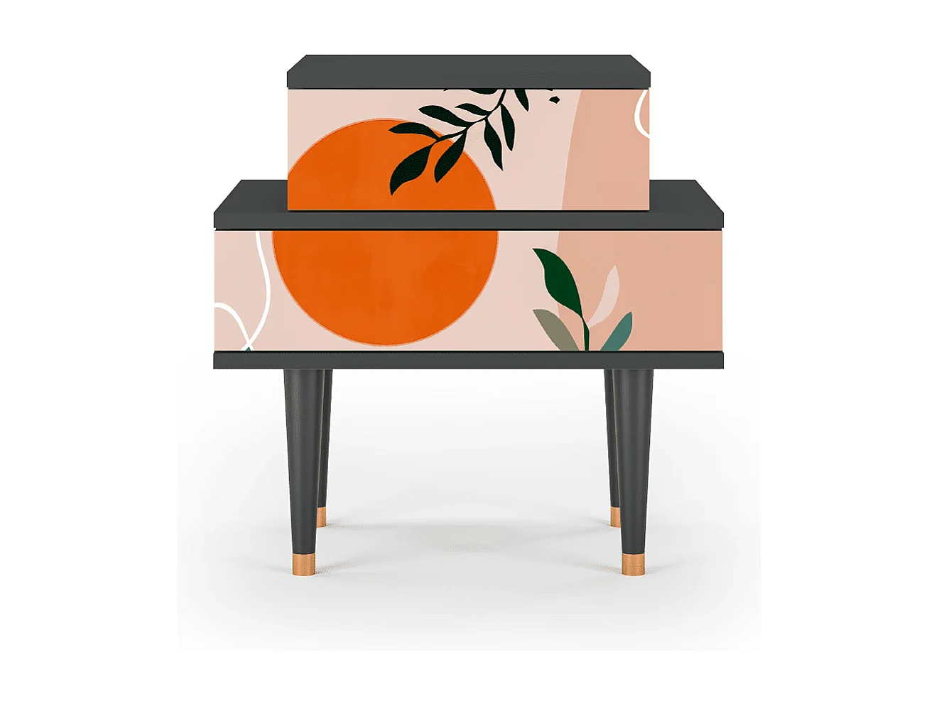 Table de nuit - 58х58х41 cm - NS1 - Artwork, Anthracite