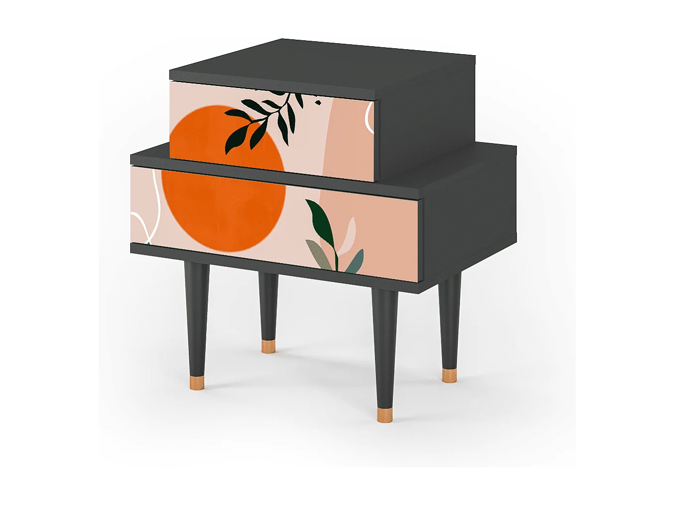 Table de nuit - 58х58х41 cm - NS1 - Artwork, Anthracite