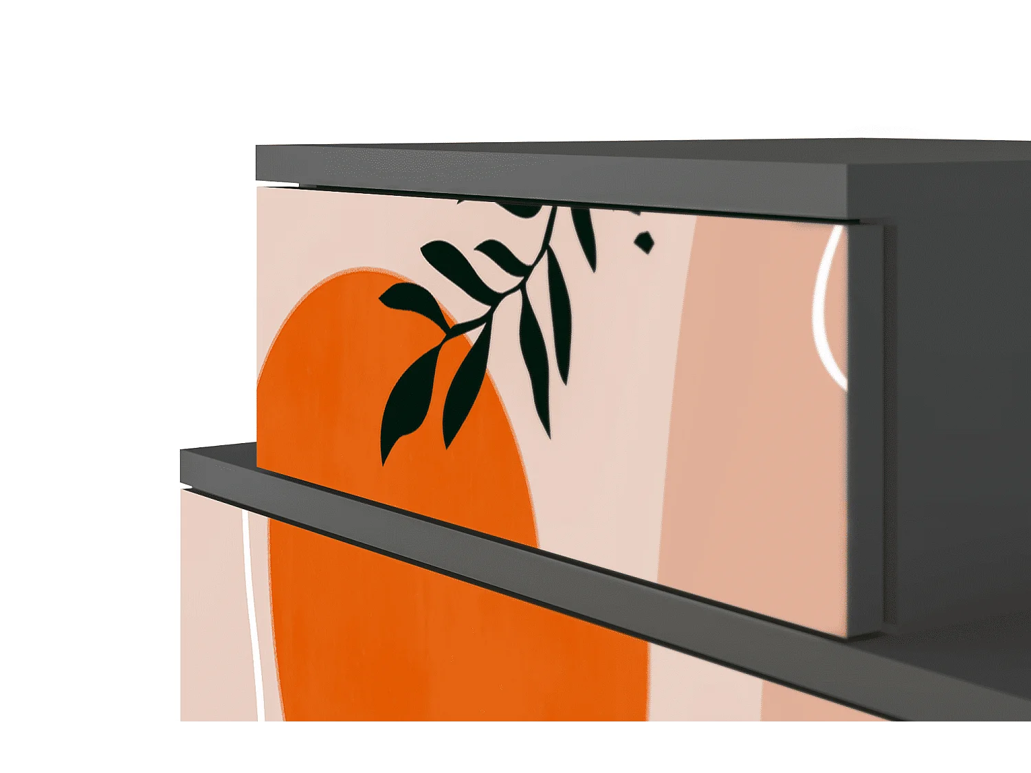 Table de nuit - 58х58х41 cm - NS1 - Artwork, Anthracite